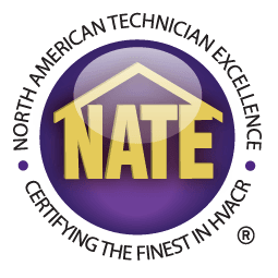 NATE-certified technicians badge | Best HVAC Company
